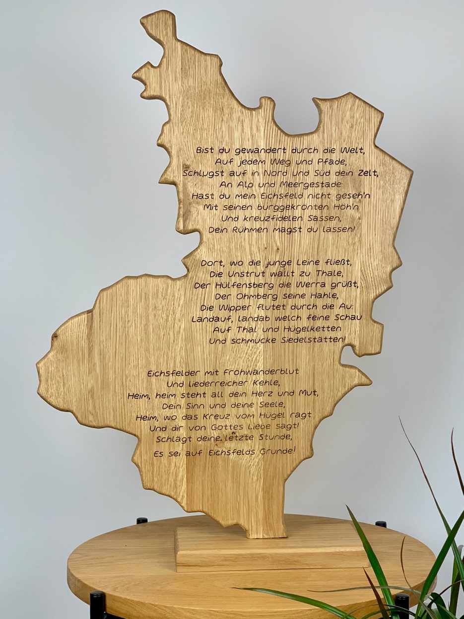 Eichsfeld Relief mit Lied